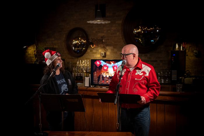 WMSE DJs Sid McCain and Jonny Z host the broadcast.