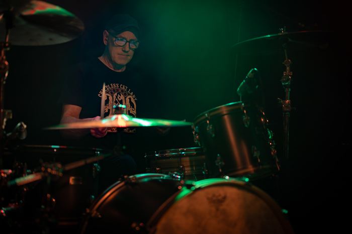 John Wythes plays drums with Terry Hackbarth and Friends.