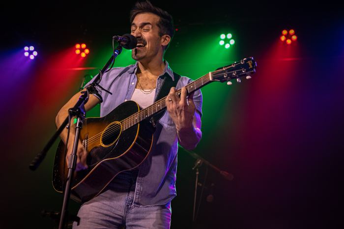 Zach Pietrini plays songs to open the night.